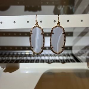 Kendra Scott Elle Grey Agate & Rosegold